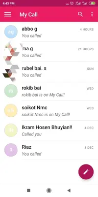 My Call android App screenshot 6